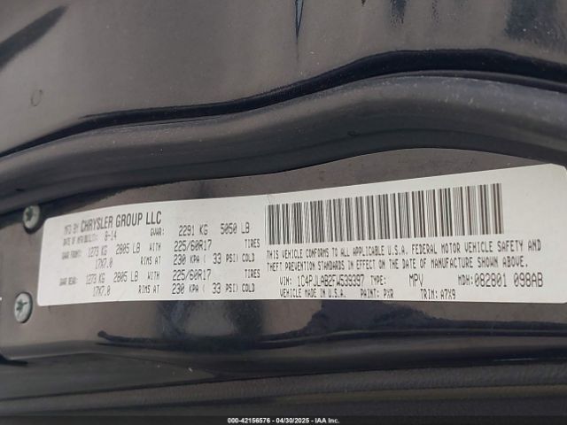 1C4PJLAB2FW539397 Jeep Cherokee Sport