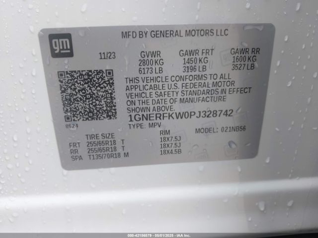 1GNERFKW0PJ328742 Chevrolet Traverse Fwd Ls