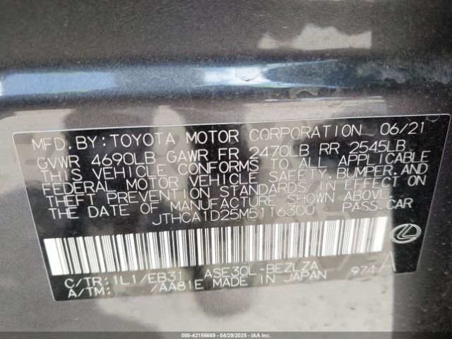 JTHCA1D25M5116300 Lexus IS 300