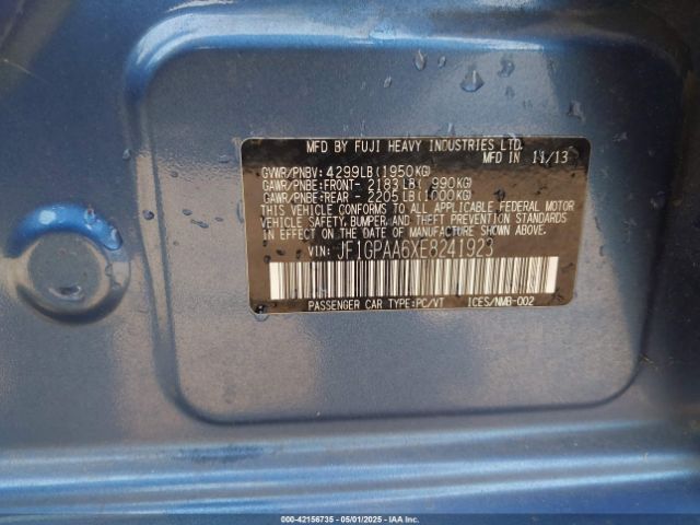 JF1GPAA6XE8241923 Subaru Impreza 2.0i