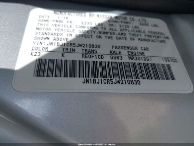 JN1BJ1CR5JW210830 Nissan Rogue Sport Sl