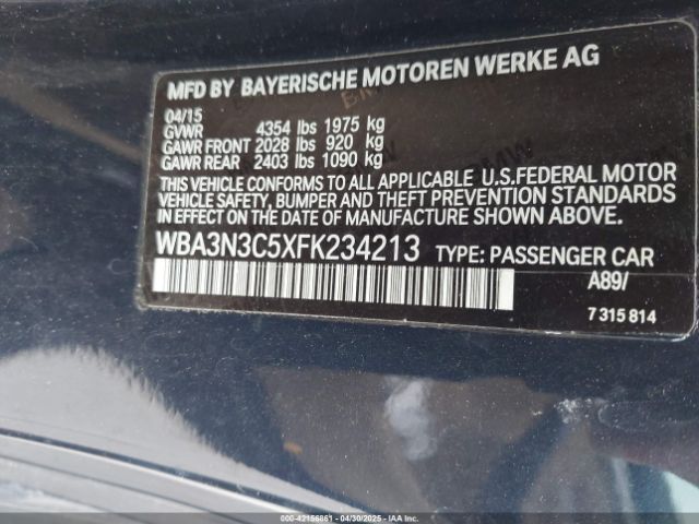 2015 BMW 428I WBA3N3C5XFK234213 Photo 8
