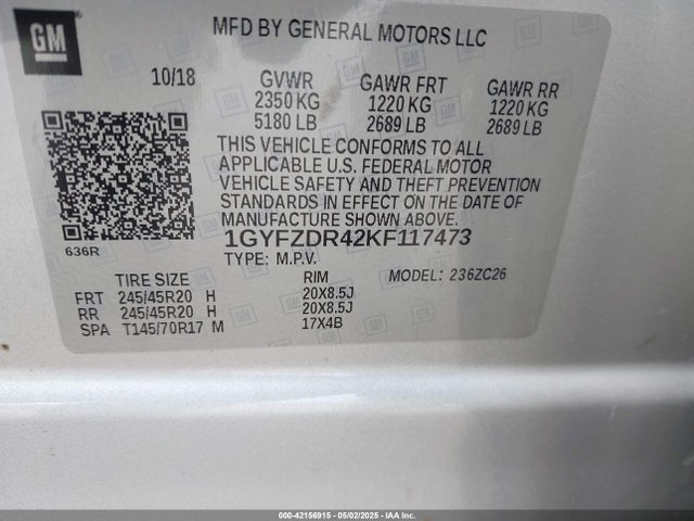 2019 CADILLAC XT4 1GYFZDR42KF117473 Photo 8