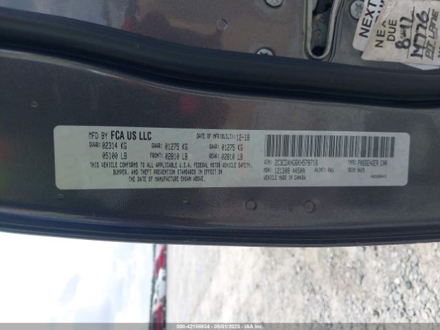2C3CDXHG6KH578716 Dodge Charger Gt Rwd