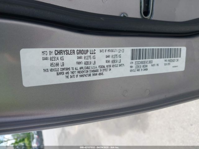 2C3CDXBG9EH213833 Dodge Charger Se