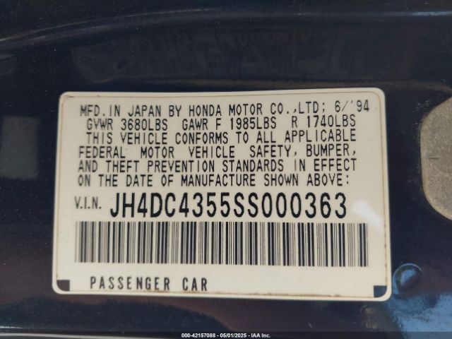 1995 ACURA INTEGRA JH4DC4355SS000363 Photo 8