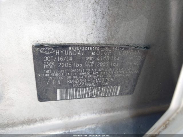 KMHD35LH1FU237598 Hyundai ELANTRA GT