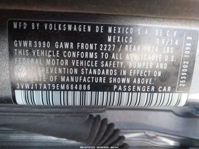 3VWJ17AT9EM664866 Volkswagen Beetle 1.8t