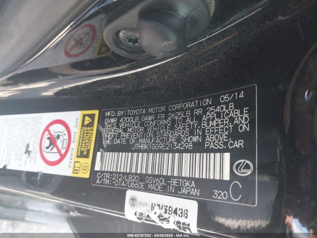 JTHBK1GG9E2134298 Lexus 2gr-fe