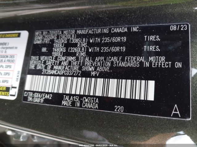 2T2BAMCA0PC037272 Lexus Rx 350 Premium