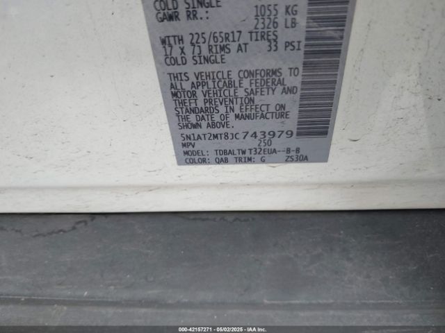 5N1AT2MT8JC743979 Nissan ROGUE SV