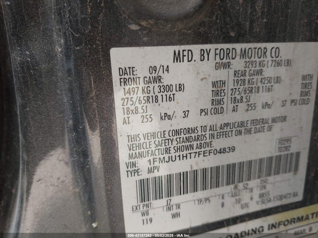 1FMJU1HT7FEF04839 Ford Expedition Xlt