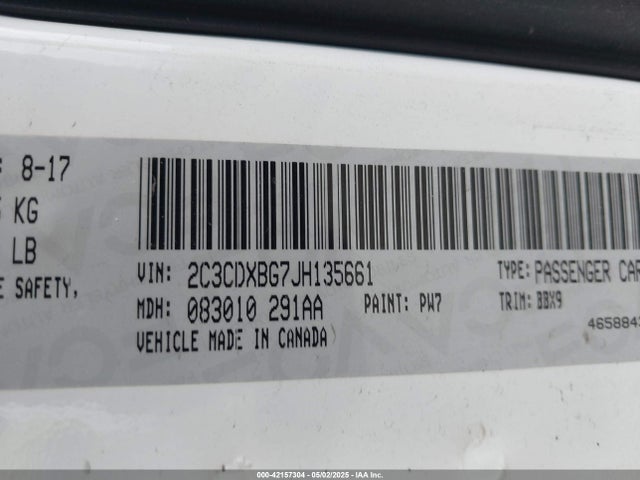 Dodge Charger 2018 2C3CDXBG7JH135661 Image 9