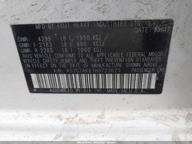 4S3GTAK61H3723623 Subaru Impreza 2.0i Sport