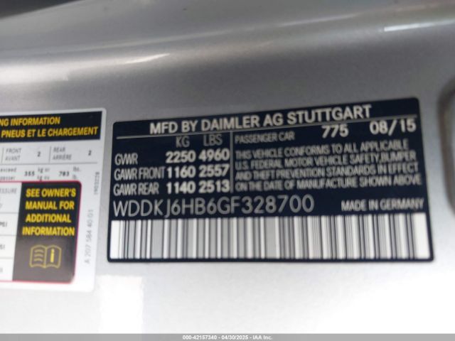 WDDKJ6HB6GF328700 Mercedes-Benz E 400 4matic