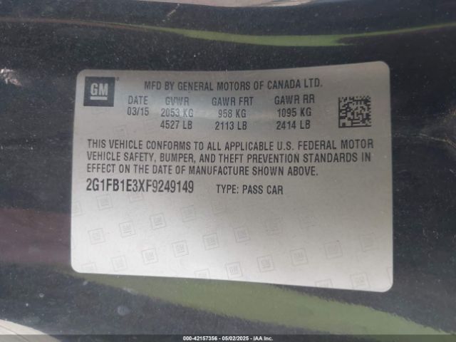 2G1FB1E3XF9249149 Chevrolet Camaro 2ls