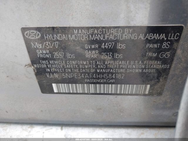 5NPE34AF4HH584182 Hyundai Sonata Sport
