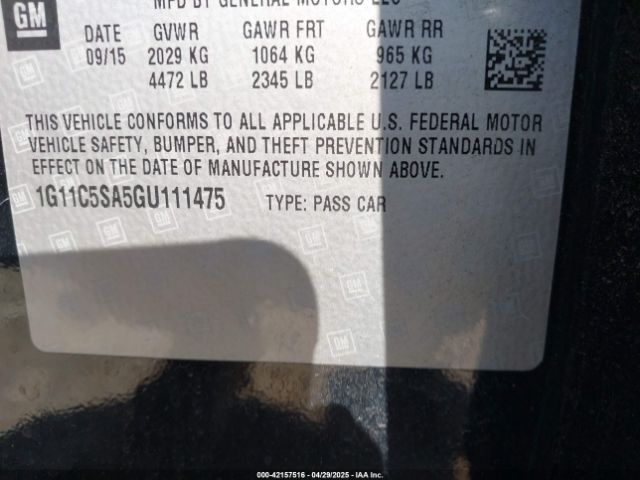 1G11C5SA5GU111475 Chevrolet Malibu Limited Lt