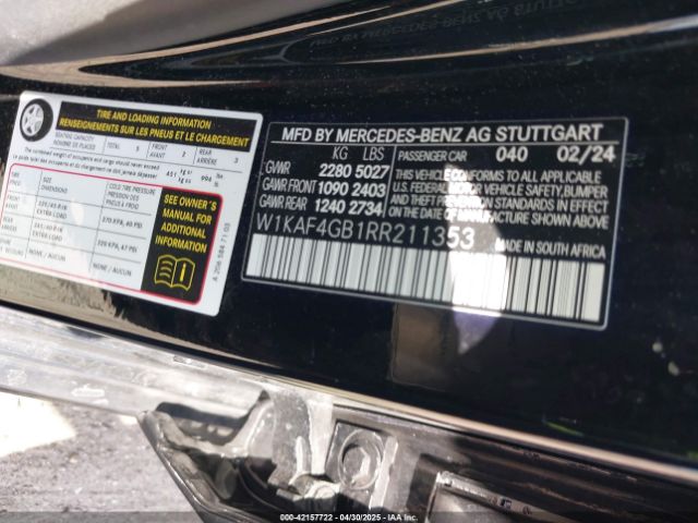 2024 MERCEDES-BENZ C 300 W1KAF4GB1RR211353 Photo 8