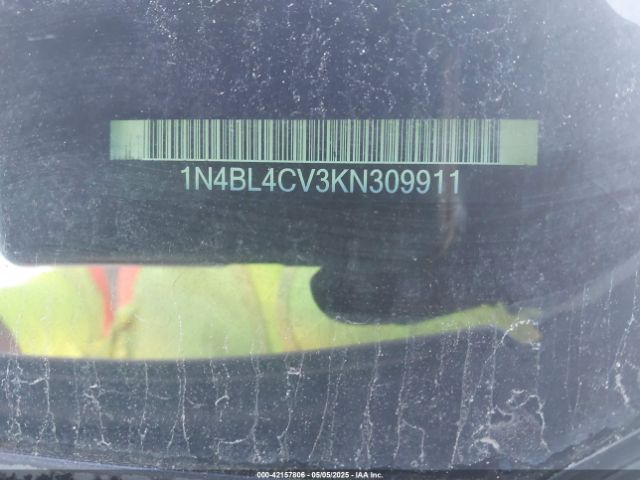 1N4BL4CV3KN309911 Nissan Altima 2.5 Sr