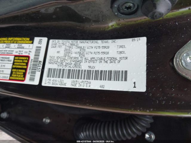 5TFGY5F14LX258361 Toyota Tundra 1794 Edition