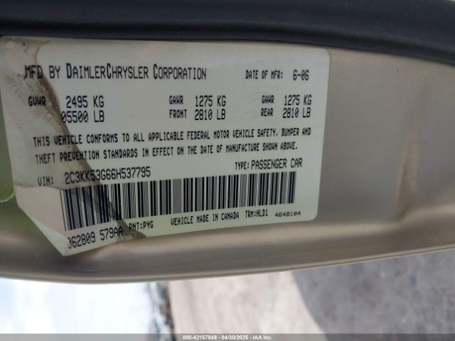 2006 CHRYSLER 300 2C3KK53G66H537795 Photo 8
