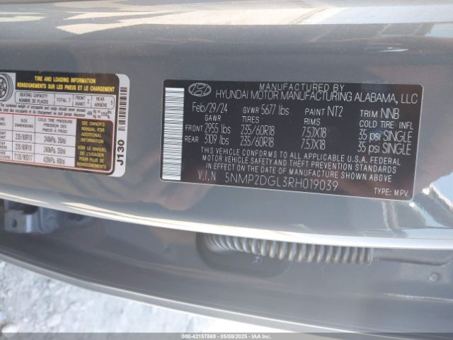 2024 HYUNDAI SANTA FE 5NMP2DGL3RH019039 Photo 8