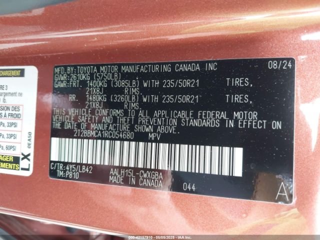 2T2BBMCA1RC054680 Lexus Rx 350h Premium Plus