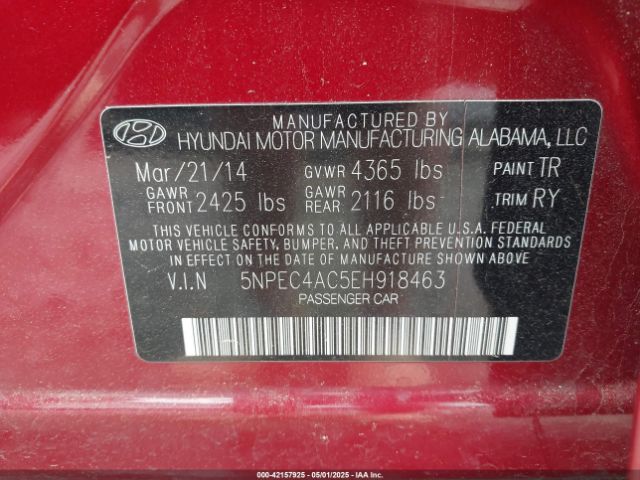 5NPEC4AC5EH918463 Hyundai gamma