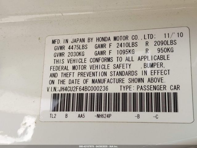 2011 ACURA TSX JH4CU2F64BC000236 Photo 8