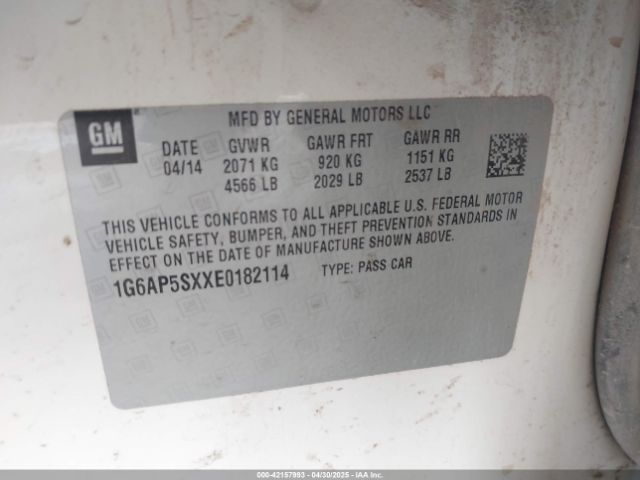 2014 CADILLAC CTS 1G6AP5SXXE0182114 Photo 8