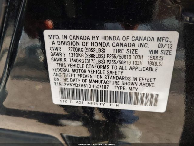 2013 ACURA MDX 2HNYD2H61DH507187 Photo 8