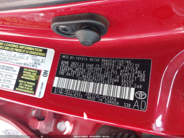 2T1BURHE7FC342979 Toyota Corolla S Plus