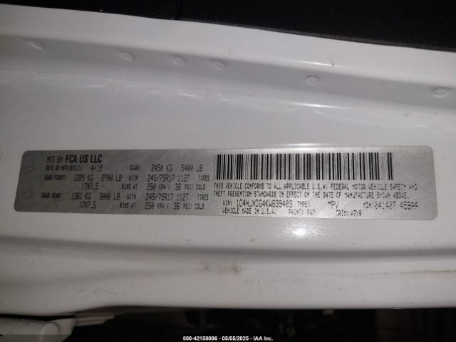 2019 JEEP WRANGLER UNLIMITED 1C4HJXDG4KW639403 Photo 8
