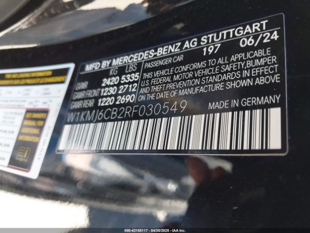 W1KMJ6CB2RF030549 Mercedes-Benz Amg Cle 53