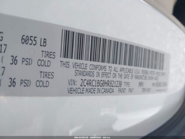 2017 CHRYSLER PACIFICA 2C4RC1BG0HR821230 Photo 8