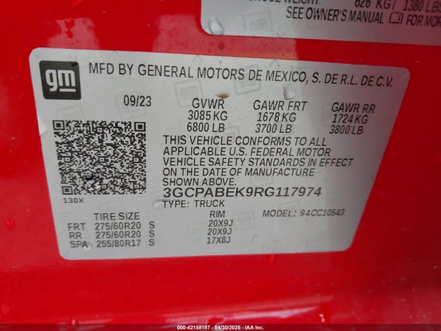 3GCPABEK9RG117974 Chevrolet l3b