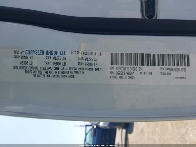2C3CDXCT1EH309189 Dodge Charger R/t 100th Anniversary