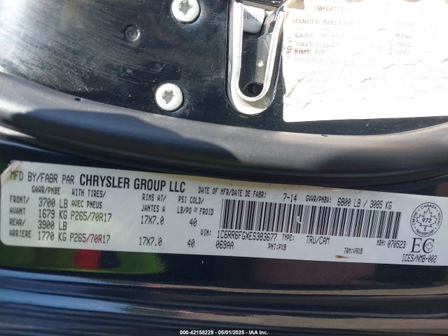 RAM 2014 2014 1C6RR6FGXES383677 Image 9