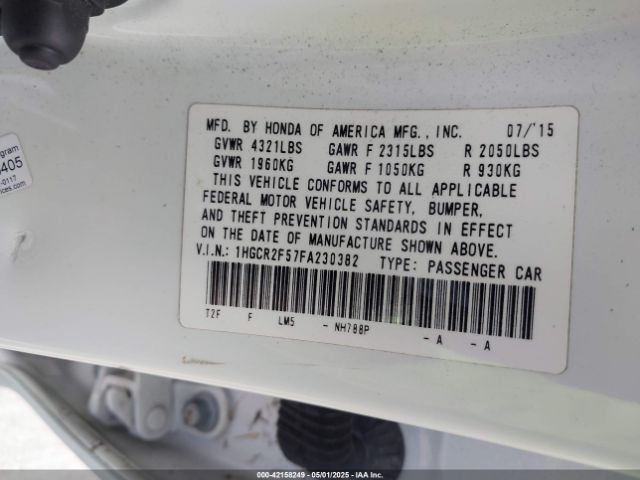 1HGCR2F57FA230382 Honda Accord Sport
