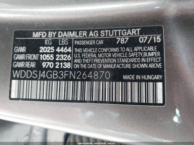 2015 MERCEDES-BENZ CLA 250 WDDSJ4GB3FN264870 Photo 8