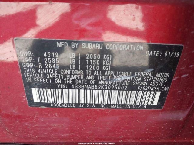 4S3BNAB62K3025002 Subaru Legacy 2.5i
