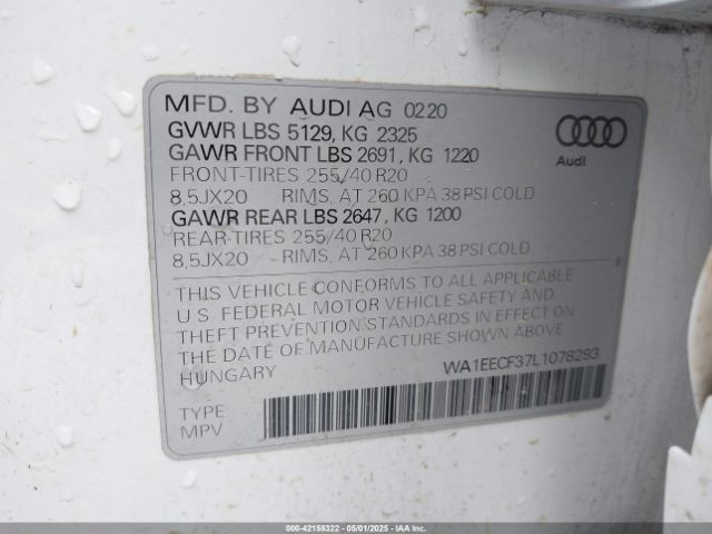 2020 AUDI Q3 WA1EECF37L1078293 Photo 8