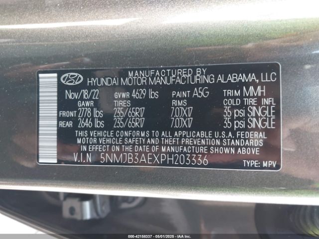 2023 HYUNDAI TUCSON 5NMJB3AEXPH203336 Photo 8