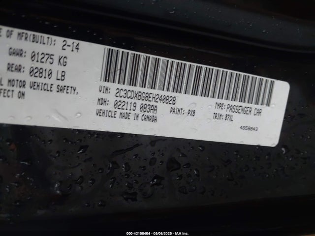 2C3CDXBG8EH240828 Dodge Charger Se