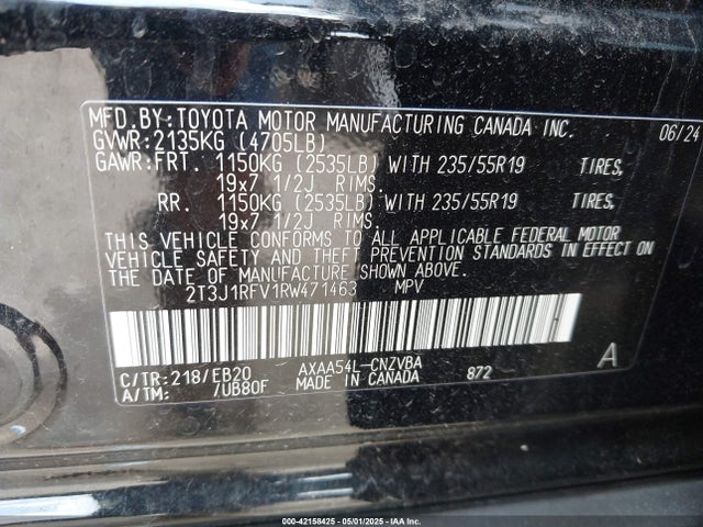 2T3J1RFV1RW471463 Toyota Rav4 Adventure