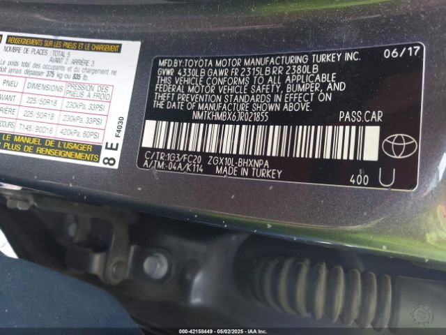 NMTKHMBX6JR021855 Toyota C-HR XLE