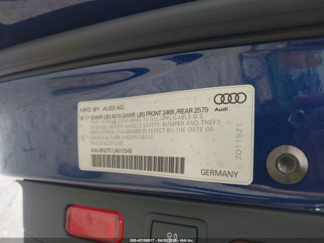 WAUBNCF51JA010348 Audi A5 2.0t Premium