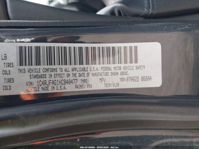 1C4RJFAG1HC840477 Jeep Grand Cherokee Altitude 4x4