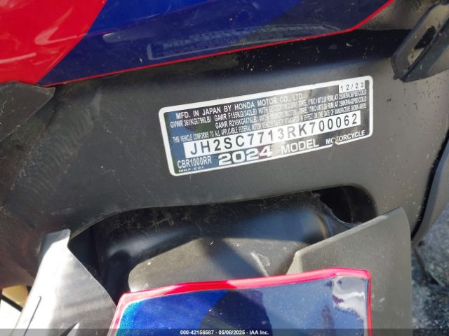 2024 HONDA CBR1000 JH2SC7713RK700062 Photo 9